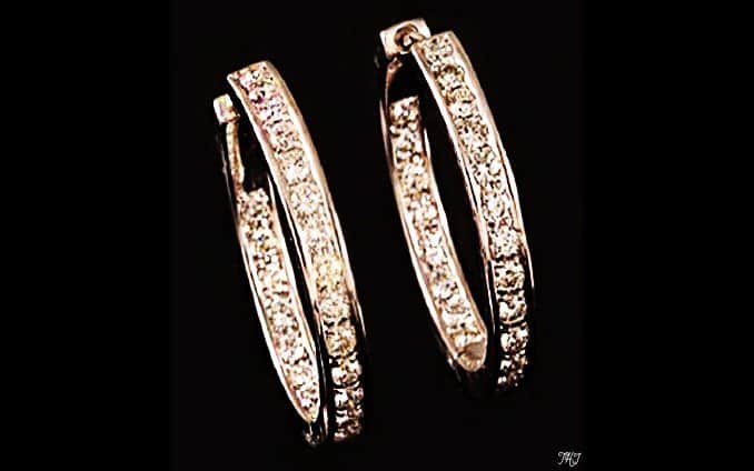 עגילי יהלום 9402