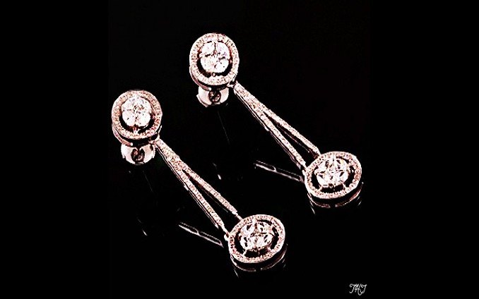 עגילי יהלום 8824