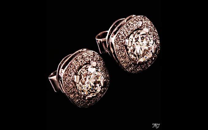 עגילי יהלום 9210