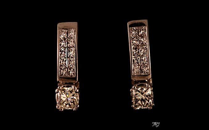 עגילי יהלום 9363