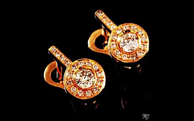 עגילי יהלום 9136