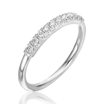 טבעת יהלומים זהב לבן 14K 0.13-0.22CT | R5645