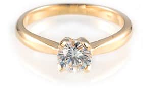 בעת יהלום יוקרתית מזהב צהוב 18 קראט, משובצת יהלומים 0.60 נקודות יהלומים Mandy