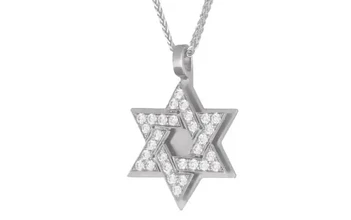 תליון יהלומים מגן דוד