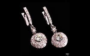 עגילי יהלום 8636