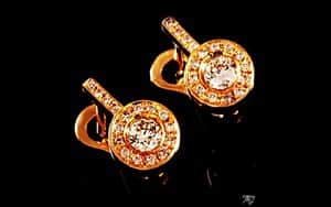 עגילי יהלום 9136